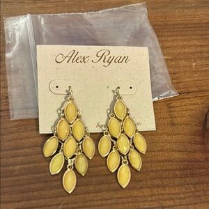 Alex Ryan Yellow Teardrop Earrings